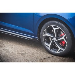 Накладки сплиттеры боковые на пороги на Volkswagen Polo VI GTI